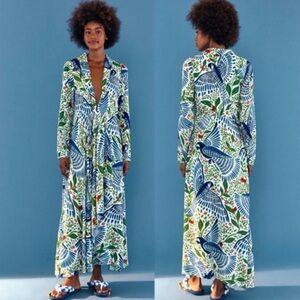 Farm Rio Off-White Macaw Flight Maxi Dress (NWT)
